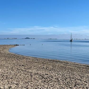 One of the beaches of Los Narejos. In the background you can see La Manga and, on the other side, Gr