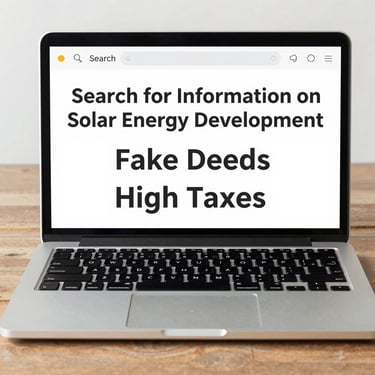 A laptop screen displaying the Detroit's Dirty Deeds blog homepage with articles about housing rights.