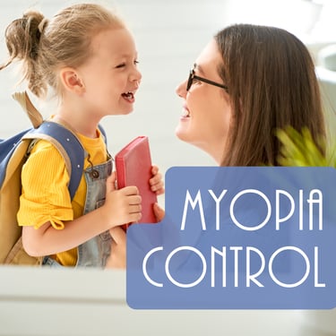 Myopia Control, mom and daughter smiling