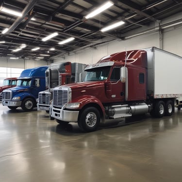 A warehouse worker coordinating freight transfers with a Nocturnal Global Solutions truck in the background.