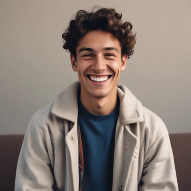 A small business owner proudly showing their website on a tablet.