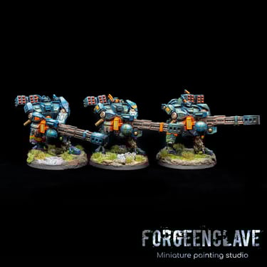 tau empire t'au warhammer warhammer40000 gamesworkshop grimdark weathering broadside battlesuit