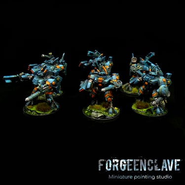 tau empire t'au warhammer warhammer40000 gamesworkshop grimdark weathering crisis battlesuit