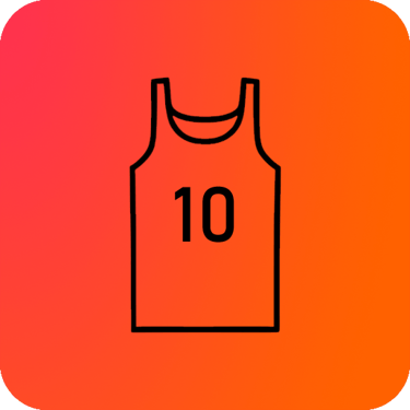 Sports jerseys category icon for football and basketball shirts