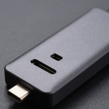 Macro shot of a matte black aluminum USB-C hub showing precise port cutouts under soft diffused light.