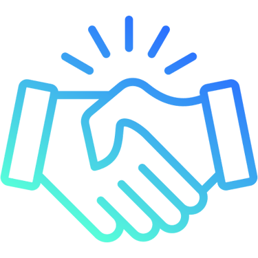 Two hands shaking icon representing business partnership, agreement, and collaboration