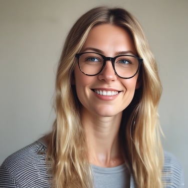 A happy customer unboxing a refurbished laptop at home.