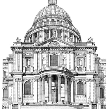 St Pauls London artwork print-Max Kerly