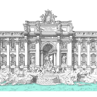 Trevi Fountain Artwork Print-Max Kerly