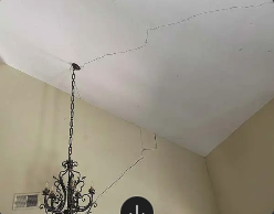 drywall crack on ceiling