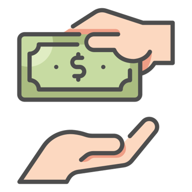 Icono Pagar efectivo pago dinero by designbombs on <a href="https://icon-icons.com/es/authors/917-de