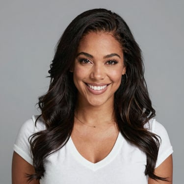 woman wearing black crew-neck shirt