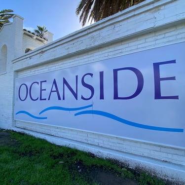 Oceanside, CA sign behind In N Out