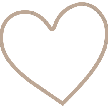 hand-drawn line art heart icon, thin outline, light brown, transparent background, SVG
