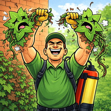 Likvidace břečťanu - zahradník Herbert