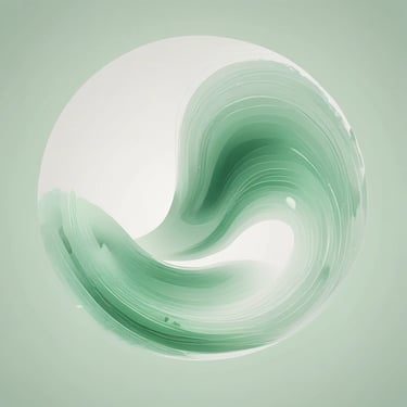 a grenen abstract wave representing emotions