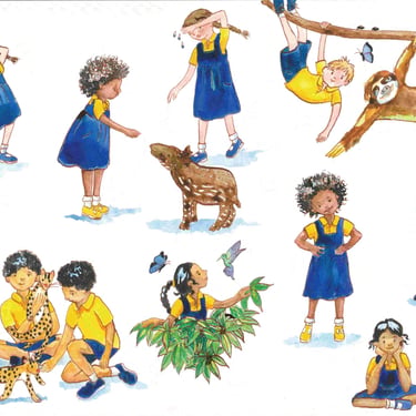 Character sketches for a children's book by Laura Fearn.
