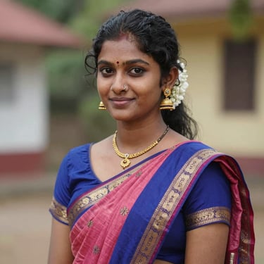 Young woman smiling confidently in a blush pink skyntra dress against a soft pastel background