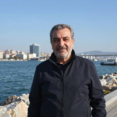 A young man holding a sleek perfume bottle, smiling confidently.