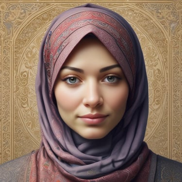 Portrait of a graceful woman with soft lighting, embodying elegance.