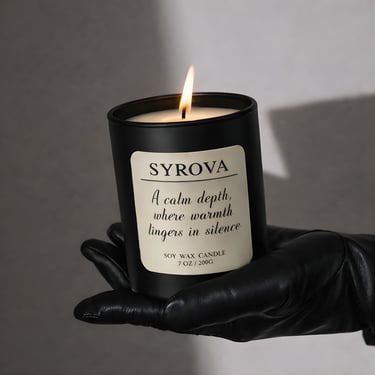 Clean burn soy candle creating cozy evening atmosphere