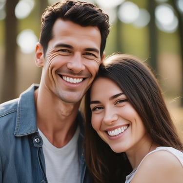 A smiling young girl sitting comfortably with headphones on, listening to the audio program.