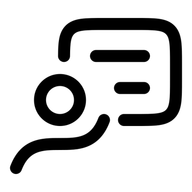 a line drawing of a figure pointing at a whiteboard.