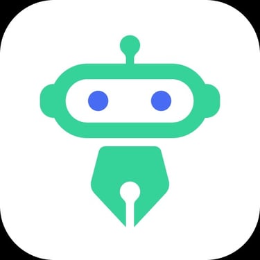 a blue and white logo with the letter a in the middle of the letter a