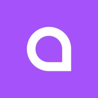 a purple and white letter d logo on a purple background