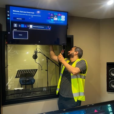 installing TV in one of TV station