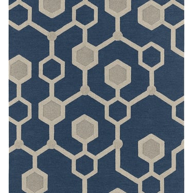 Minimalist modern rug design by Rasida Creation, handmade with care