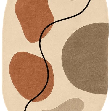 Minimalist modern rug design by Rasida Creation, handmade with care