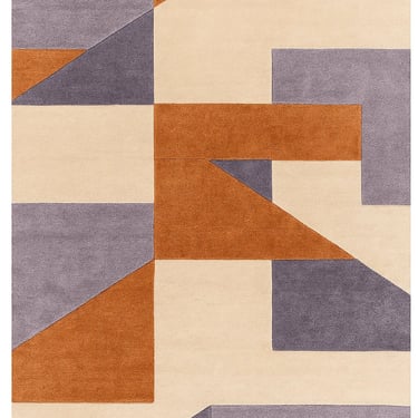Minimalist modern rug design by Rasida Creation, handmade with care