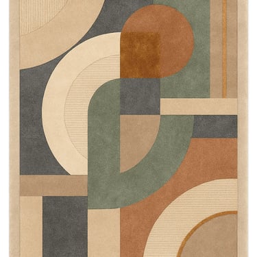 Minimalist modern rug design by Rasida Creation, handmade with care
