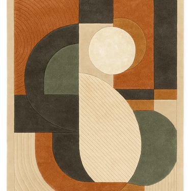 Minimalist modern rug design by Rasida Creation, handmade with care
