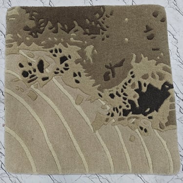 Minimalist modern rug design by Rasida Creation, handmade with care
