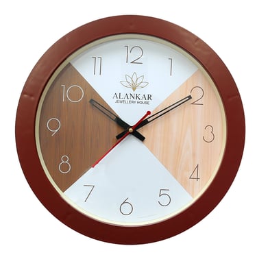 Brown promotional wall clock