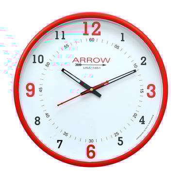 Red color promotional wall clock