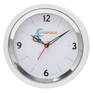 silver plating wall clock