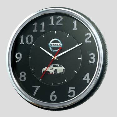 3D number silver wall clock