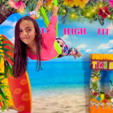 kids aerial classes hammock yoga silk long island summer activity