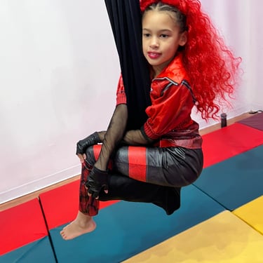 Kids aerial arts long island halloween lyra hammock silk