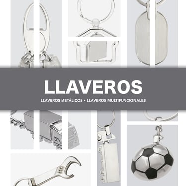 PORTADA DE UN CATÁLOGO DE LLAVEROS