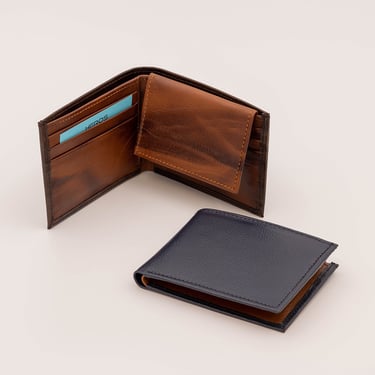 Billetera de cuero bifold de Heros Leather