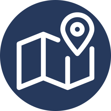Pictogramme déplacement, carte, gps