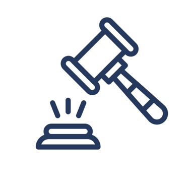 Pictogramme jugement, lois, verdict