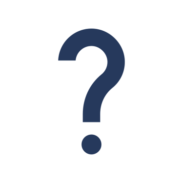 Point d'interrogation bleu foncé dans un rond blanc. Une question, FAQ, Foire Aux Questions.