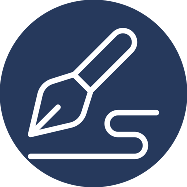 Pictogramme stylo plume pour signature