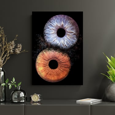 Tableau d'iris sur mur pour une oeuvre d'art personnalisée