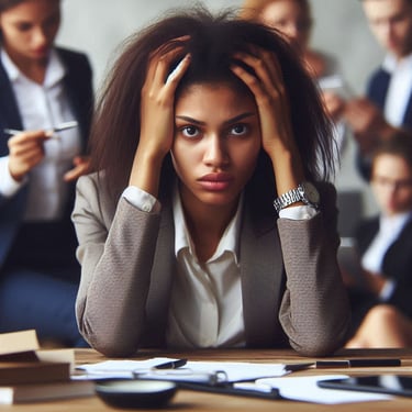 uma executiva estressada